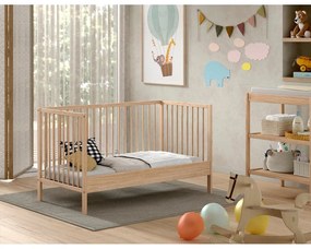 Natúr színű borovi fenyő babaágy 70x140 cm DINO – Vipack