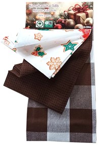 Noel cake pamut konyhai edénytörlő 3db