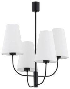 Argon 1822 - Csillár rúdon SAFIANO 4xE27/15W/230V fekete