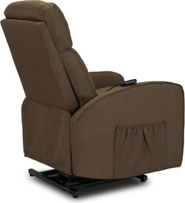 Elektromos relax fotel felállást segítő funkcióval barna – COLTON