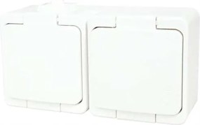 Aljzat n/t 2x2P+Z flip-flop fehér IP44