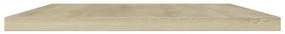 4 db sonoma tölgy színű szerelt fa könyvespolc 60 x 40 x 1,5 cm