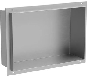 Mexen X-Wall-NR perem nélküli falba süllyesztett polc 30 x 20 cm, inox - 1911302010