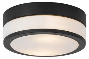 Modern kültéri mennyezeti lámpa fekete 23 cm IP44 - Flavi