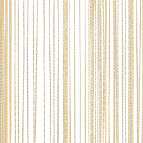 2 db krémszínű zsinórfüggöny 100 x 250 cm