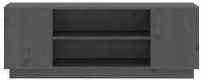 szürke tömör fenyőfa TV-szekrény 110 x 35 x 40,5 cm
