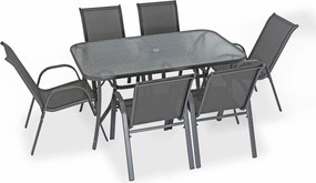 NEBRASKA kerti bútor szett fekete