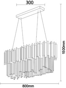 Brilagi - PLAZA kábelen függő csillár 10xE14/40W/230V