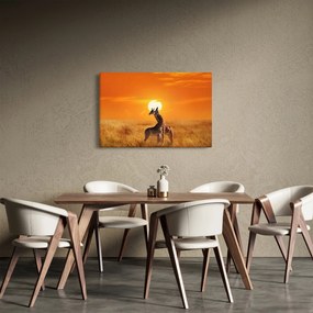 Kép - Zsiráfok a Serengeti Nemzeti Parkban (90x60 cm)