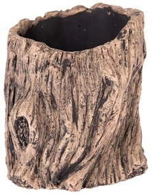 Decor kéreg beton virágtart , barna, 12 x 13,5 cm , 12 cm átmérőjű