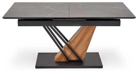 Sterzo étkezőasztal 160-200 x 90 cm, fekete / arany tölgy