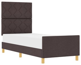 Ágykeret Sötétbarna 80x200 cm Szövet