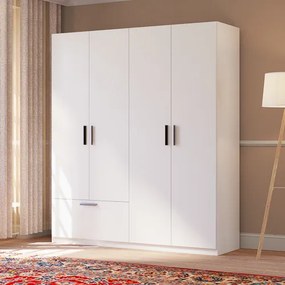 LITA Gardrób Szekrény Fehér Színben180 cm