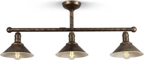 BRILAGI - Rúdra szerelt csillár FORGE 3xE27/60W/230V patinás/rézszínű