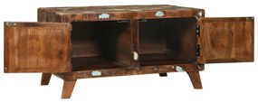 Dohányzóasztal Többszínű 80x54x45 cm Tömör fa újrahasznosított