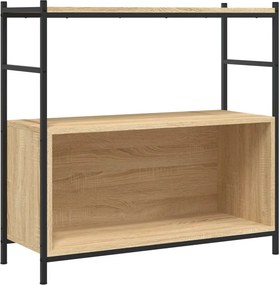 vidaXL sonoma tölgy színű szerelt fa és vas könyvespolc 80x30x78,5 cm