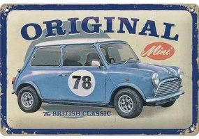 Fém tábla Mini Cooper - The British Classic