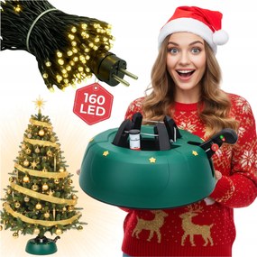 FĂ©nyfĂŒggöny 160 LED-es karĂĄcsonyfa lĂĄmpa karĂĄcsonyfa ĂĄllvĂĄny 2m-ig