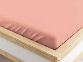 Mikroszálas gumis lepedő világos rózsaszín 90 x 200 cm