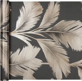 Tapéta Nagy Pálmalevelek Grafit háttér