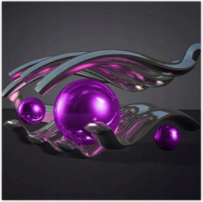 Poszterek 30x30 Lila gömbök