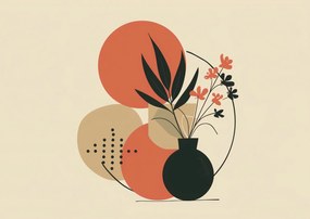 Poszter 42x29,7cm Váza virágokkal