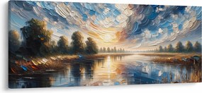 Kép - Napfestmény a víz felett (120x50 cm)