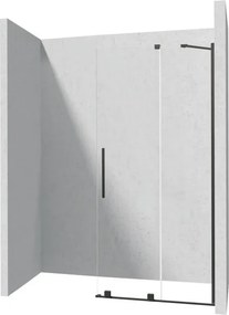 Prizma csúsztatható walk-in zuhanyfal_90x195, fekete
