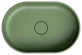 OMNIRES OVOUNOL - OVO 55x36 cm mosdó, dolomit, matt olíva
