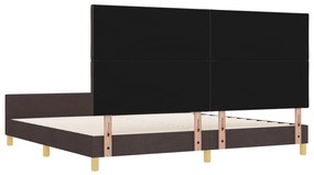 Ágykeret Sötétbarna Színben, 200x200 cm, Szövet