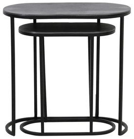 Fém tárolóasztal szett 2 db-os 26x53 cm Bocov – Light &amp; Living