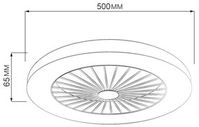 LED Dimmelhető mennyezeti lámpa ventilátorral LIBYA LED/48W/230V 3000-6500K + távirányító
