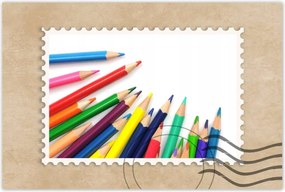Poszterek 90x60 Színes ceruzák gyerekeknek