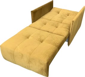 Kinyitható fotel, mustár színű szövet Riviera, ALANA