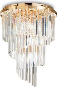 IDEAL LUX 213507 CARLTON PL12 ORO Kristály Mennyezeti Lámpa E14 IP20