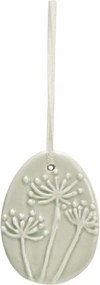 Függő porcelán tojás FLORIS - több színben Termék színe: Zöld