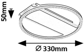 Rabalux 71369 - KERSTIN LED mennyezeti lámpatest LED/24W/230V 3000K