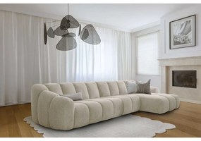 Bézs sarokkanapé (jobb oldali-heverő résszel) Shell – Miuform