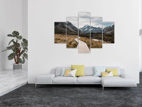 Kép - Sétány a hegységben Mt. Cook (150x105 cm)