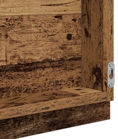 LED Fürdőszoba Tükör Régi Fa 40x8.5x37 cm Műanyag Fa