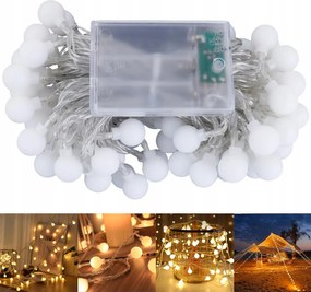 KarĂĄcsonyfa LĂĄmpa Elemes TĂĄvirĂĄnyĂtĂł GolyĂłk 100 Led Meleg FehĂ©r KarĂĄcsonyi 13m