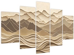 Kép - 3D hegyvonalak (150x105 cm)