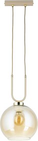 Függőlámpa Mora Bézs arany üveg 1xE27 20 cm Modern Taupe