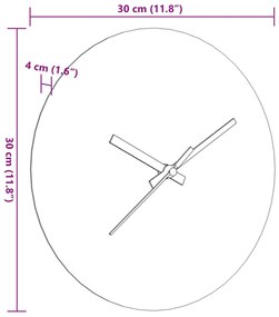 barna falióra világító óramutatókkal és órajelzőkkel Ø30 cm