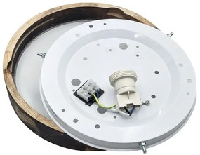 Brilagi - Mennyezeti lámpa CARVALHO SLIM SMOKEY 1xE27/60W/230V tölgy, átmérő 27,5 cm