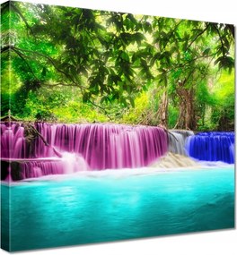 Vászonkép 80x80 Színes vízesés