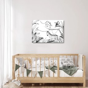 Üveg kép - Akvarell dzsungel (70x50 cm)