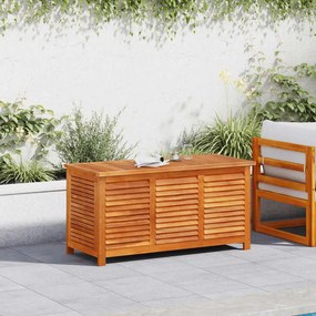 vidaXL tömör akácfa kerti tárolóláda zsaluval 113 x 50 x 56 cm
