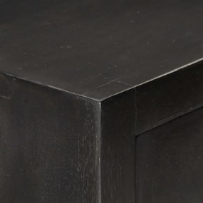 fekete és aranyszínű tömör mangófa fiókos szekrény 45x30x105 cm