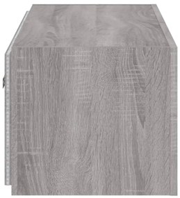 szürke sonoma színű fali TV-szekrény LED-del 80x35x31 cm